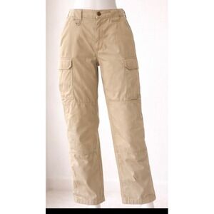 5.11 Tactical Women Khaki Tan Cargo Pants Utility Outdoor Straight Leg Size 10